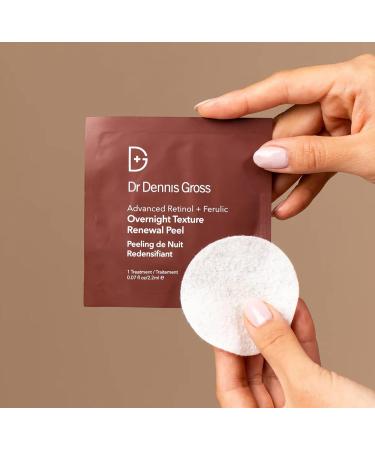 Dr. Dennis Gross Overnight Retinol + Ferulic Peel - Smooths Uneven Tone & Texture, Brightens Skin - 16 Packettes - Buy Online on GoSupps.com