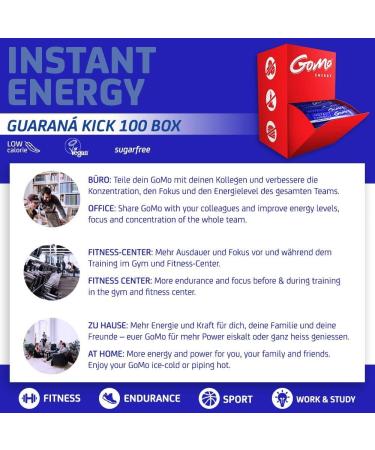 GoMo ENERGY Sugar-Free Energy Drink More Power and Endurance Powerful Wake-Up Drink with Guarana Caffeine High-Dose Vitamin B Complex and Vitamin C Energy Taste - Buy Online on GoSupps.com