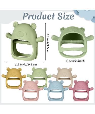 6 Pcs Silicone Baby Teether Mitten Set - Teething Toys for Babies 3+ Months | Anti-Drop, Chewable, and Soothing Infant Teething Toys - Buy Online on GoSupps.com