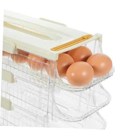 Healeved Egg Holder Slide Automatic Layers Container Holder Dispenser Refrigerator Fridge Egg Scing Carrier Tray Egg Container - Buy Online on GoSupps.com