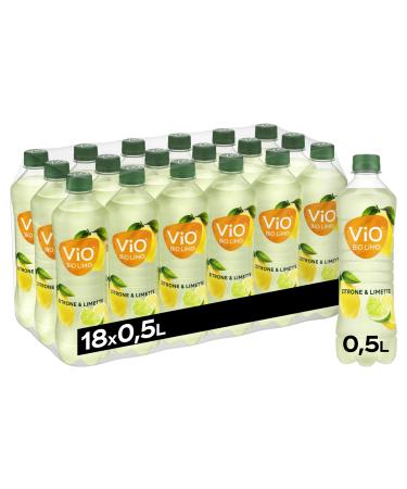 Vio Bio Limo Lemon Limette-vegan organic lemonade with fresh taste of limes and lemons 10 % juice content-in environmentally friendly 100 % recyclable disposable bottles (18 x 500 ml) Vio organic lemon lime