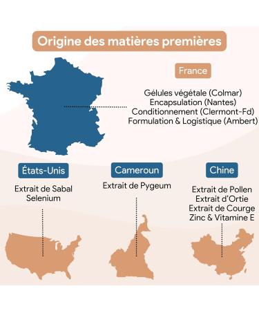 Prostatex Urinary comfort & BPH | Prostate | Natural and vegan formula with Saw palmetto Nettle Squash seed Miniature palm Pygeum africanum African plum Made in France - 120 capsules - Buy Online on GoSupps.com