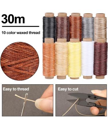 Leather Working Tools Craft Kit - Upholstery Repair & DIY Supplies with Waxed Thread, Groover, Awl - for Leather Sewing & Crafting - Buy Online on GoSupps.com