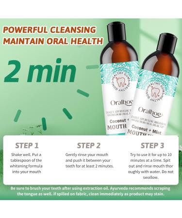 Guru Nanda Oil Pulling Mouthwash - Natural Teeth Whitening with Coconut & Mint | Ayurvedic Formula for Oral Health - Buy Online on GoSupps.com