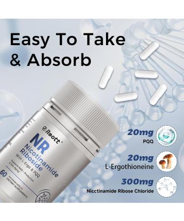 NR Nicotinamide Riboside Supplement 300mg Supports NAD+ Boosting 60 Capsules with L-Ergothioneine and PQQ for Cell Health & Healthy Aging 1 Count (Pack of 1) - Buy Online on GoSupps.com