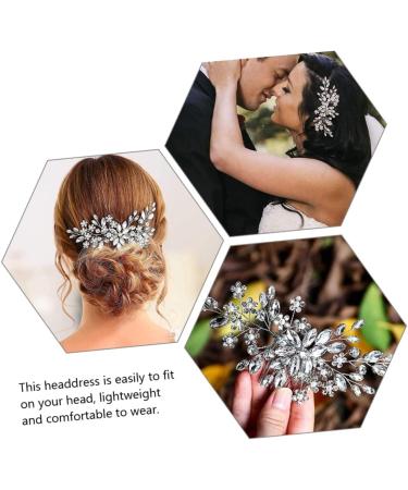 HAPINARY Crystal Inlaid Hair Comb Bridal Hair Decor Bride Hair Comb Bridal Headpieces for Wedding Crystal Hair Comb Wedding Hair Accessories Bride Wedding Headdress Bridal Hair Comb - Buy Online on GoSupps.com