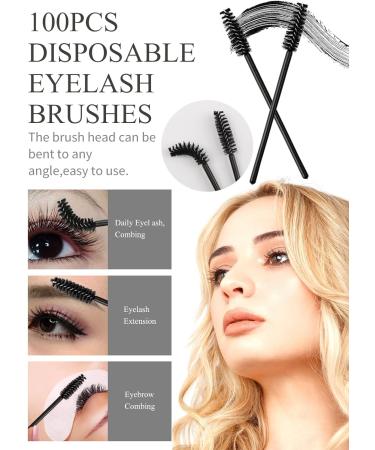 Yokilly 300PCS Disposable Mascara and Lip Wands Set with Organizer Box - Black-1 - Buy Online on GoSupps.com