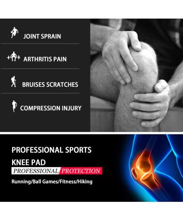 KDDSSS 2PCS Knee Support Brace for Arthritis ACL Meniscus Tear - Adjustable Sleeves for Sports Running Men Women (L) - Buy Online on GoSupps.com