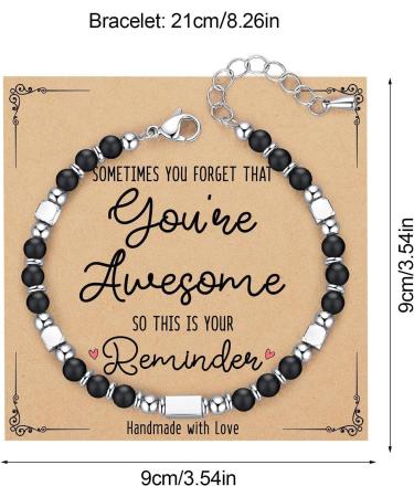 Stone Inspirational Bracelet Durable stone affirmation jewelry Elevate Spirit with Stone Inspirational Bracelet Empowering Gemstone Wristband Infused and Positive Energy Ideal for Daily Inspiratio - Buy Online on GoSupps.com
