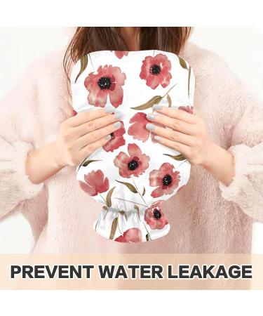 Shop Naanle 2L Hot Water Bottle - Poppy Flowers | Pain Relief for Menstrual Cramps & Heat Therapy | Large Transparent Design - Buy Online on GoSupps.com