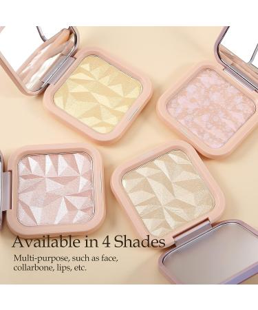 Boobeen Highlighter Palette - Shimmer Glitter Face Makeup with Brush | Illuminator & Contour Bronzer for Natural Long Lasting Glow - Buy Online on GoSupps.com