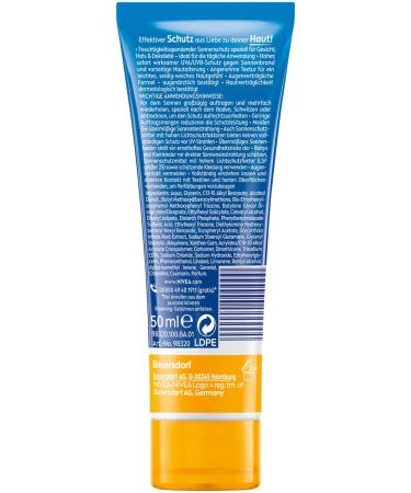 NIVEA SUN Protection & Care Facial Sun Cream SPF 30 - Instant Moisturizer for Face Neck & D collet (Pack of 2) - 50 ml - Buy Online on GoSupps.com