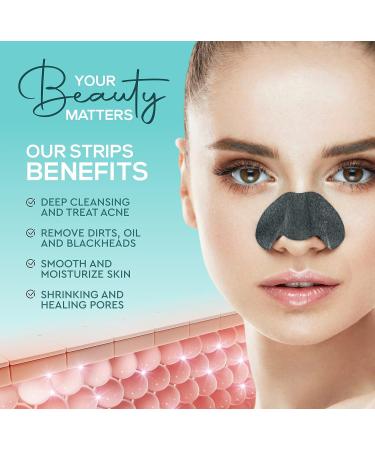 60 Strips Livaclean Charcoal Blackhead Remover Pore Strips - Blackheads Removal for Face and Nose - Blackhead Remover Strips 60 CT - Buy Online on GoSupps.com