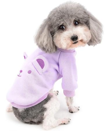 Zweitea Winter Coats for Small Dogs | Soft Warm Jackets & Sweaters for Puppies - Ideal for Chihuahua & Yorkie | Cold Weather Pet Clothing in Violet - Buy Online on GoSupps.com