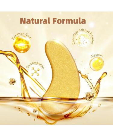 (28 Pairs) 24K Gold Under Eye Treatment Masks Crystal Gold Powder Gel Collagen Eye Mask for Under Eye Wrinkles Remove Eye Bags Dark Circles Hydrating Puffy Eyes - Buy Online on GoSupps.com