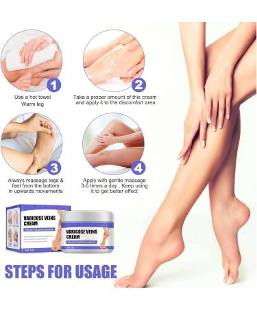 Varicose Veins Cream - Herbal Ointment for Leg Fatigue - Improve Circulation and Eliminate Spider Veins (30g) - Buy Online on GoSupps.com