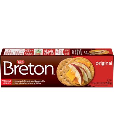 Breton Original Plant Based - Light Crispy and Irresistible Crackers 200g (Case of 12) - Buy Online on GoSupps.com