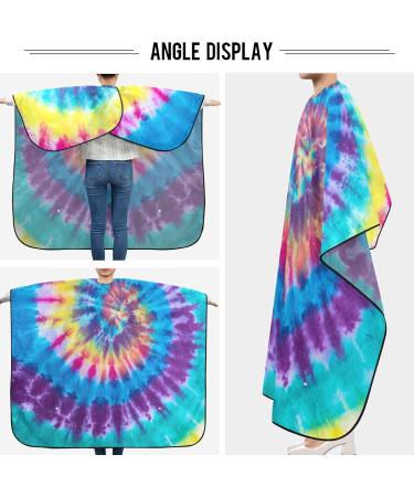 visesunny Barber Cape Tie Dye Swirl Design Polyester Hair Cutting Salon Cape Apron Anti-Static Haircut Water-Resistant Shaving Cloth Beard Shaving Bib Hairdressing Cape Multi3 L - Buy Online on GoSupps.com