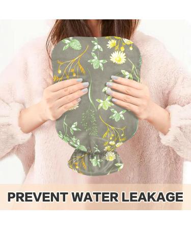 Naanle Herbal Heat Bottle with Cover - Wild Daisy Design 1L Hot Water Bottle for Pain Relief & Therapy - Perfect for Hand & Foot Warmth - Buy Online on GoSupps.com