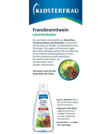 Monastery Woman Franzbratnwein Latschenkiefer 400ml - Pain Relief Muscle Relaxation & Improved Blood Circulation for Joint Pain & Injuries - Buy Online on GoSupps.com