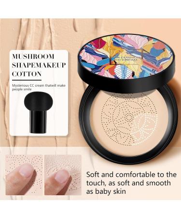 2024 Newest Mushroom Head Air Cushion CC Cream Long-lasting Base Makeup Face Makeup BB Cream(Natural Color: 1pc) - Buy Online on GoSupps.com