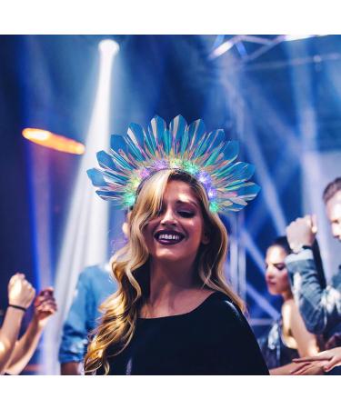 Light Up Headband Luminous Hairband Glowing LED Crown Headband Nightclub Headwear Flashing Headpiece Rave Hair Accessories for Women and Girls - Buy Online on GoSupps.com