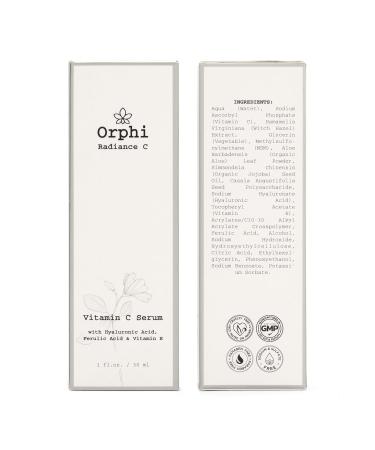 Orphi Radiance C Vitamin C Face Serum Fragrance-Free with Hyaluronic Acid Ferulic Acid & Vitamin E for Bright Glowing Skin Hydrating Skincare Gift for Valentine s Day Made in USA - Buy Online on GoSupps.com
