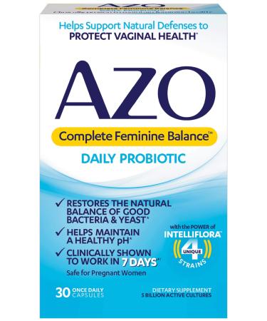 Azo Complete Feminine Balance Daily Probiotic 30 Once Daily Capsules