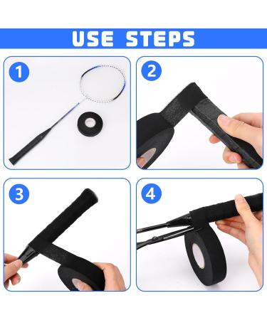 Ningyer 3 Rolls Ice Hockey Tape - Non-Slip Handle Grip for Hockey Tennis & Badminton Rackets (2.5cm x 25m) - Black/White/Green - Buy Online on GoSupps.com