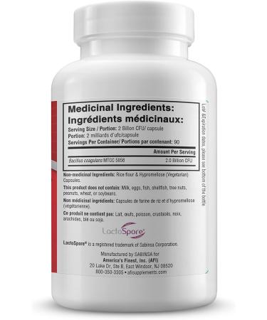 Probiotic Bacillus coagulans LactoSpore | IBS relief colon cleanse Bloating relief for women | No refrigeration | 90 capsules | for Women and Men - Buy Online on GoSupps.com