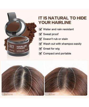 Hairline Powder (Black) - Quick Touch-Up for Hair Loss Roots Eyebrows & Beard | Long-Lasting Formula for Men & Women - Buy Online on GoSupps.com