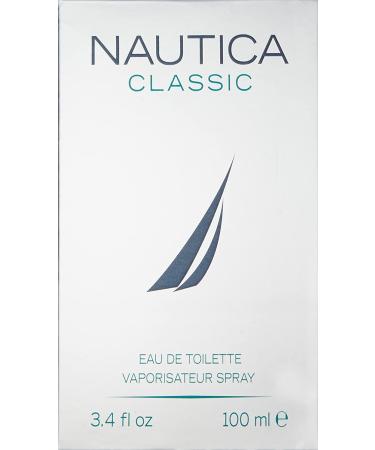 Nautica Classic Eau de Toilette for Men - Citrusy and Earthy Scent - Bergamot, Jasmine, Musk - 3.4 Fl Oz - Everyday Wear - Buy Online on GoSupps.com