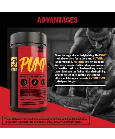 Mutant Pump - 154 Caps | Powerful Pre-Workout Formula | Buy Internationally - Buy Online on GoSupps.com