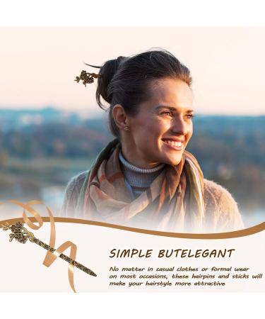 Retro Celtic Hair Pins and Vintage Hair Sticks Set for Women - 15 Pieces Viking Jewelry Hair Accessories - Buy Online on GoSupps.com