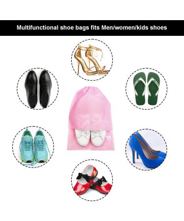 8PCS Travel Shoe Bags - Large Pink Organizers for Men and Women | Shoe Pouch with Rope - Buy Online on GoSupps.com