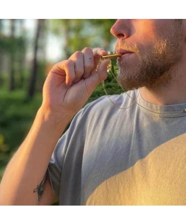 Quit Vaping Necklace | Stainless Steel Breathing Necklace to Quit Vaping | Spiritual Breath Necklace Stylish Stress Necklace for Breathwork Stress Relief Breathing Exercise Utoya Gold - Buy Online on GoSupps.com