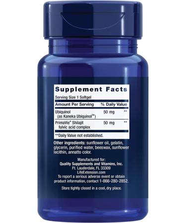 Life Extension Super Ubiquinol CoQ10 50 mg - Enhanced Mitochondrial Support, 100 Softgels - Buy Online on GoSupps.com