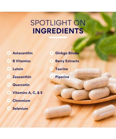 Research Verified Eye Health - Nourish and Protect Eyes and Vision, Support Healthy Retina, Improve Blood Supply to Eyes - Vitamins A, B, C, and E - 360 Capsules - 6 Month Supply - Made in The USA 180 Count (Pack of 2) - Buy Online on GoSupps.com