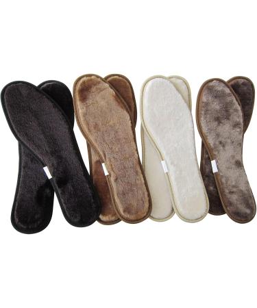 4 Pairs Thick Warm Shoe Inserts for Women - Fleece Shearing Faux Wool Insoles for Winter Boots & Slippers - Size 8 M US/Men's 7 M US - Buy Online on GoSupps.com