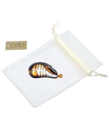 Camila Paris CP2301 2.75 Inch Small Tortoise Shell Hair Clip for Women - Strong Hold, Decorative & Durable Styling Accessory - Made in France - Buy Online on GoSupps.com