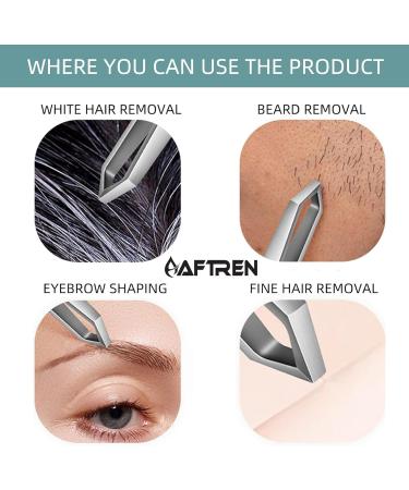 Wide Grip Slant Tweezers - German Stainless Steel - Hand-Filed Slanted Tips for Ultra-Precision - Tweezers for Eyebrows and Nose/Ear/Facial Hair - Professional Grade - Buy Online on GoSupps.com