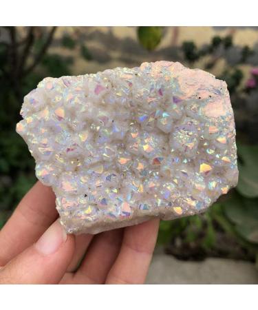 Crystal Cluster Natural Aura Angel Quartz Cluster Plating Gemstone Cluster Beautiful Natural Crystal Stone Home Collections (Size : 100g) - Buy Online on GoSupps.com