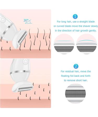 MHSY Electric Razor for Women - 3-in-1 Wet Dry Bikini Trimmer for Painless Hair Removal - USB Rechargeable Lady Shaver for Legs, Underarms, Bikini Line - Buy Online on GoSupps.com