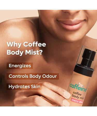 mCaffeine Cherry Body Mist For Women with Long-lasting Fruity-Floral Fragrance | Coffee & Caffeine Kill Body Odour | Hydrating Skin-friendly Perfume For All Skin Types - 100 ml - Buy Online on GoSupps.com