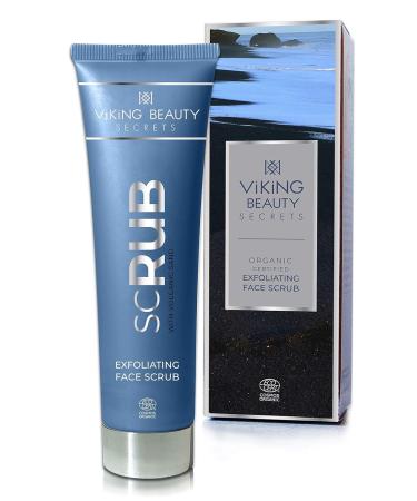 Face Scrub - Organic Exfoliating Face Wash with Icelandic Black Volcanic Sand and Rowanberries - Gentle Face Exfoliator for All Skin Types - 2 Fl Oz