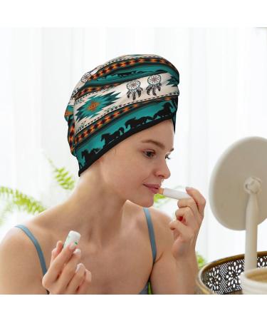 Buy Horse Stripes Coral Velvet Dry Hair Cap - Unisex Wet Towel Wrap for Bathroom Pool Beach - Ideal Hair Care Accessory - Buy Online on GoSupps.com