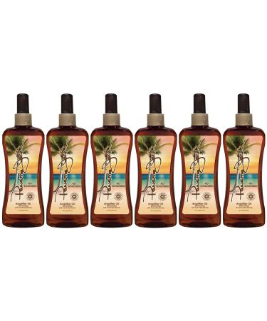 Panama Jack Amplifier Suntan Oil - Contains No Sunscreen Protection (0 SPF) Light Formula with Exotic Oils Fruit and Nut Extracts Tropical Fragrance 8 FL OZ (Pack of 6)