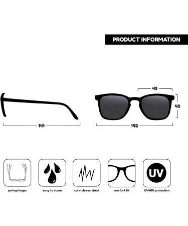 Buy Opulize Bex Sonnen Readers | Large Quadrat Designer Frames | Scratch-Resistant Lens & UV400 Protection | Brown Tortoise & Matte Black - Buy Online on GoSupps.com