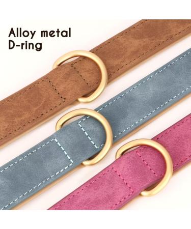 Beirui Soft Padded Leather Dog Collar - Comfortable & Durable for Small Medium & Large Dogs - High-Quality Brown Collar with Alloy Fittings (Neck 33-43 cm Width 2.5 cm) - Buy Online on GoSupps.com