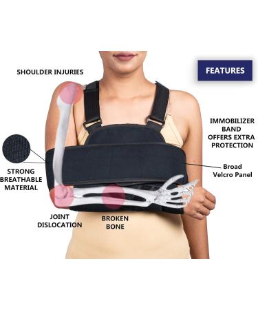 Arm Sling Shoulder Brace - Adjustable Rotator Cuff & Elbow Support for Quick Recovery | Men & Women - Buy Online on GoSupps.com